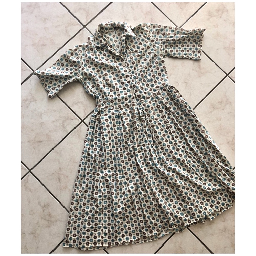 1950s Dress 1950s vintage cotton floral dress